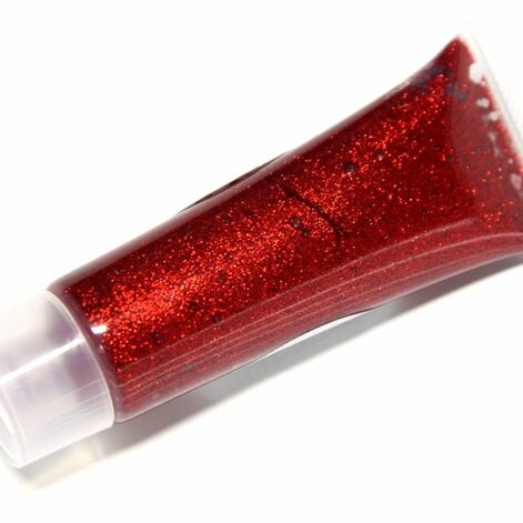 Polüester glittergeel - Punane, Rot, Red